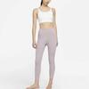 Nike Yoga Mesh-Einsatz Einfarbig Eng Sieben-Punkt Fitnesshose Damen Unterteile Nebel-Lila Rot DD5561-501