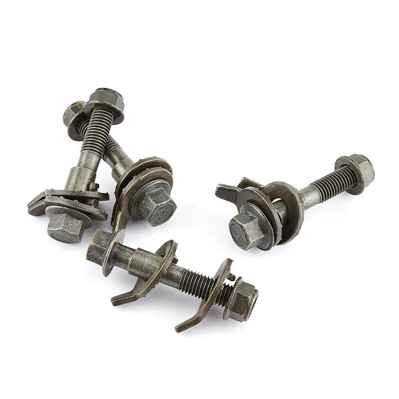 4pcs 14mm Steel Adjustable Camber Bolt Kit for Vehicle Wheel Alignment Camber Correction Cam Bolt Set