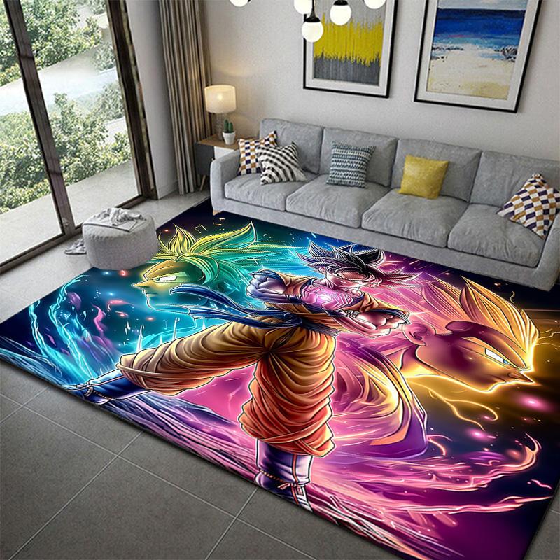 Dragon Ball Super Goku Design Floor Carpetanime soft washable cartoon floor carpet