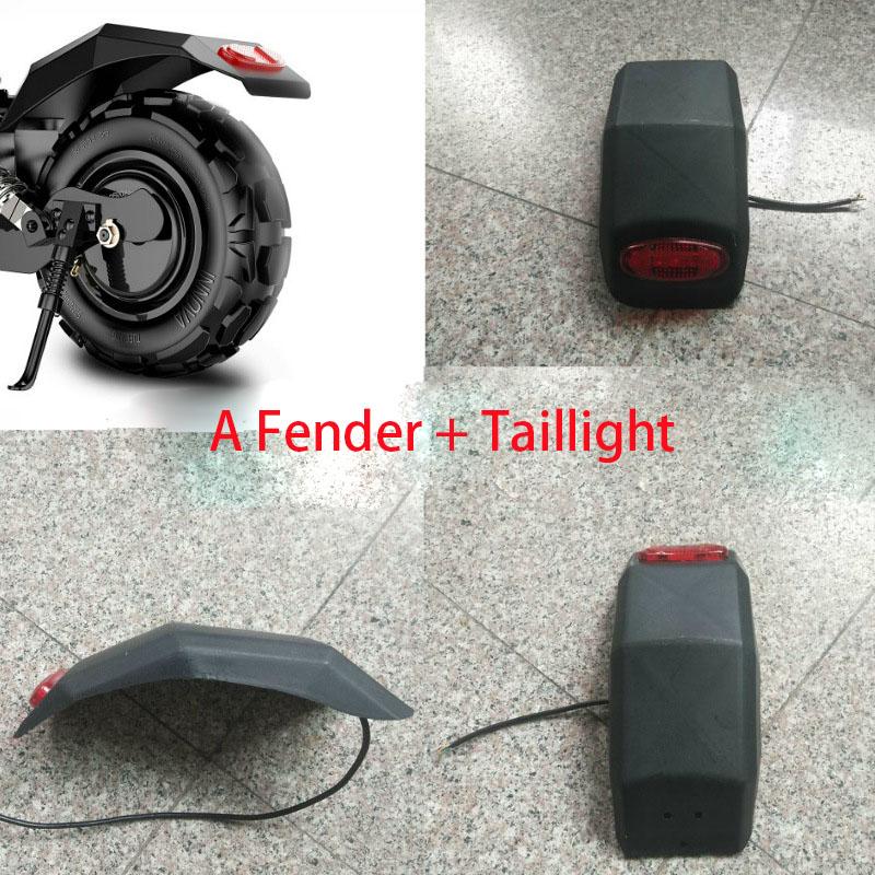 10 Inch Electric Scooter Universal Rear Fender with Taillight Turn Signal Retrofitting Fitting lamp A