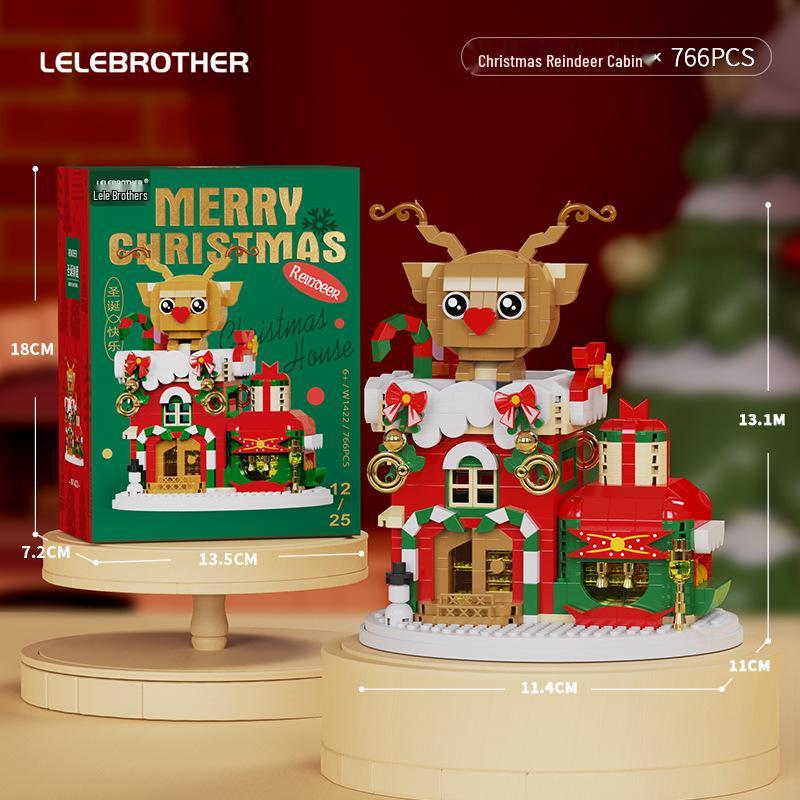 Christmas Building Block Toy for Boys and Girls - Santa Claus, Snowman & Reindeer Compatible with LEGO