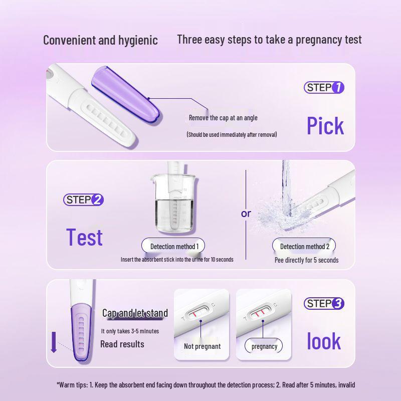 High Precision Early Pregnancy Test Stick - Accurate Results Without Urine Cup