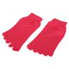Soft Cotton Yoga Toe Socks Non Slip Breathable Pilates Socks Daily Foot Care Accessory(Rose Red )