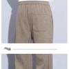 Coffee Khaki Black Gray Loose Casual Pants Men Winter Fleece Thermal Fashion Trousers Thick Velvet Straight Wide Leg Sweatpants