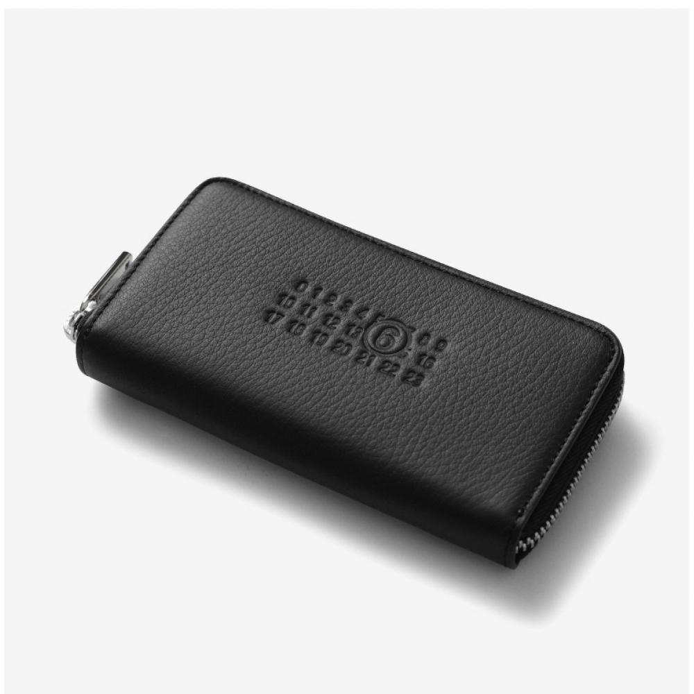 Maison Margiela Mm6 Zip Card Wallet With Numbering Logo P4344 T8013