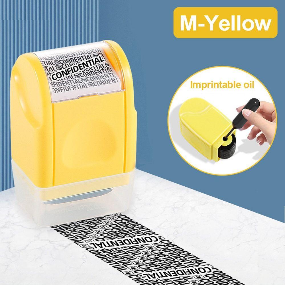 Durable Roller Identity Protection Stamps Privacy Protection Safety Confidential Stamp Portable ID Security Stamp