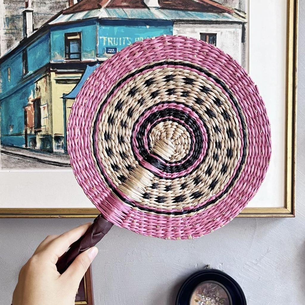 Vietnam Imports Handmade Woven Fans, Sea Grass Woven Fans, Daily Ins Style, African Elements, Wall Decoration, Homestay, Summer