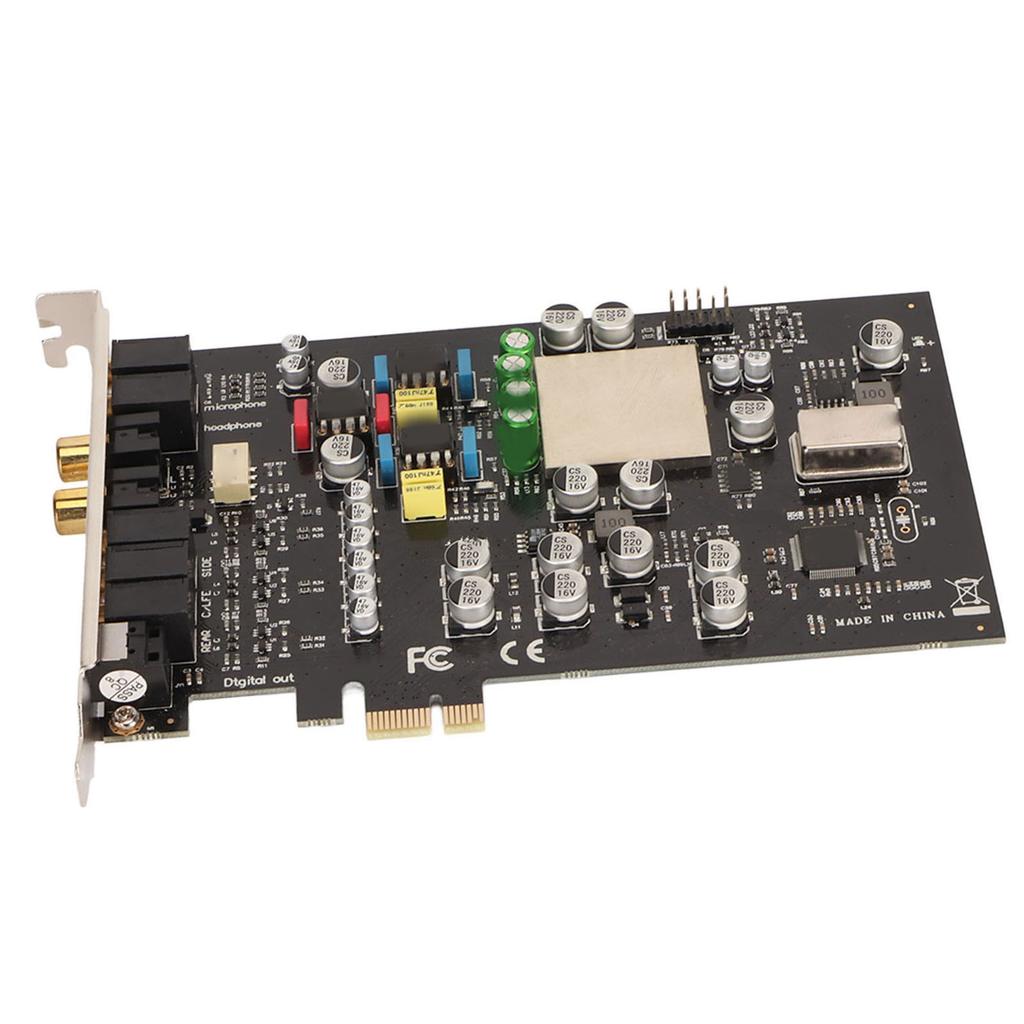 PCIe Sound Card CM8828 7.1CH TCXO PCIe PC Sound Card for Home Theater Large 3D Games Sound Playback