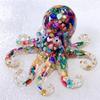 Natural Crystal Gravel Octopus Statue Dropper Resin Reiki Stone Garden Statue Ornaments Office Tabletop Bar Decorative Fun Gift