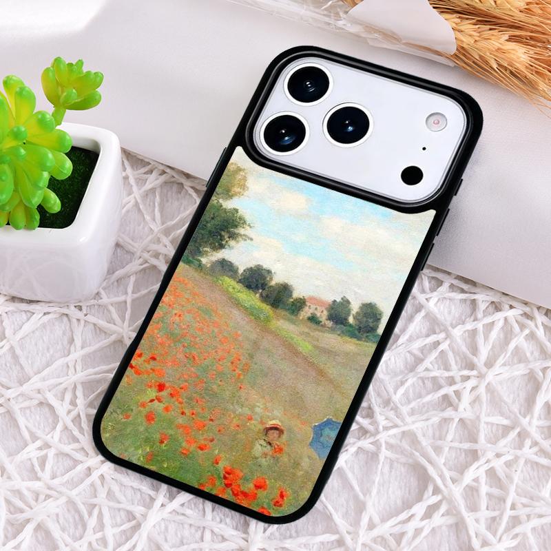 Monet Oil Painting Shockproof Phone Case for iPhone 17 Air 16e 15 11 12 14 13 Pro Max Cover Coque