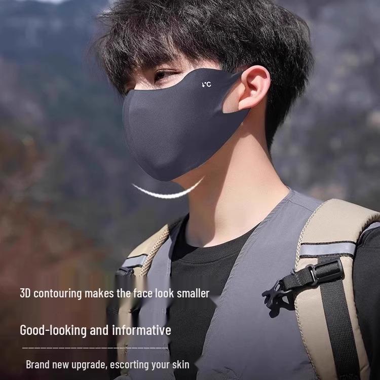 Unisex Breathable Anti-UV Full Face Ice Silk Sunshade Mask