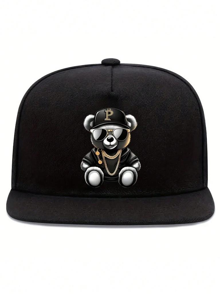 New European And American Men'S And Women'S Temperament Retro Trend Teddy Bear Embroidered Baseball Cap Duckbill Cap