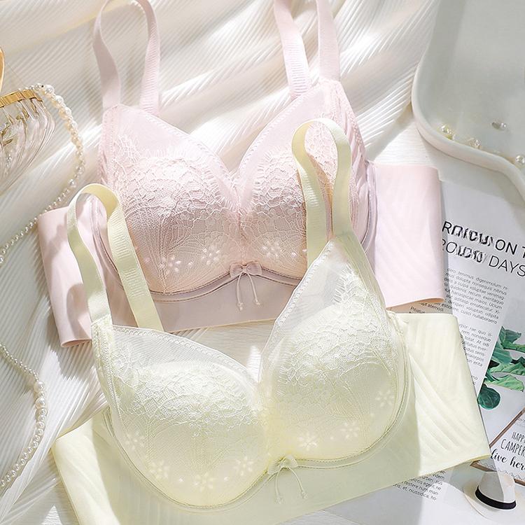 Lace Hole Cup Bra Seamless Bra Soft Support Lightweight and Breathable Bra Push Up Bra