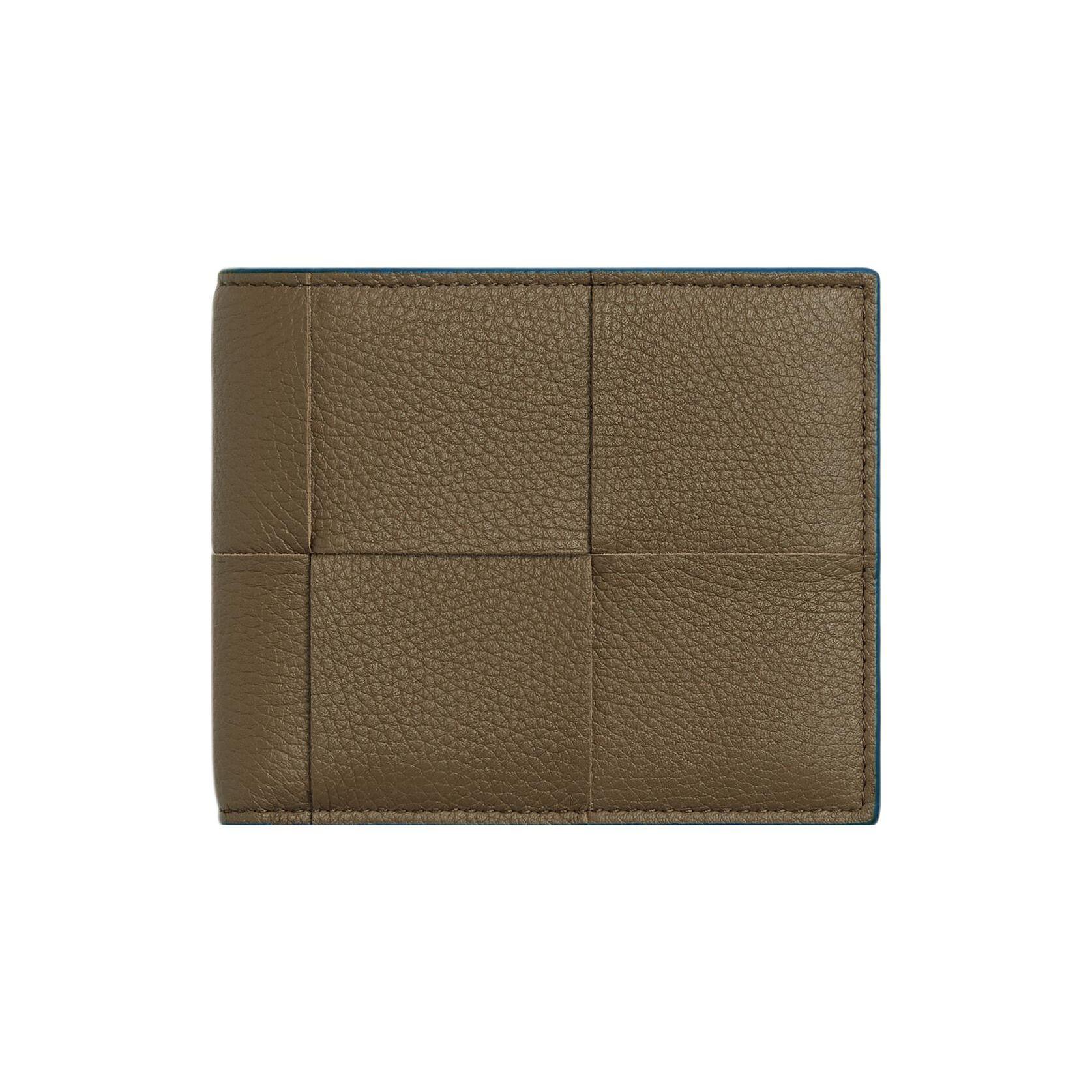 

Bottega Veneta Cassette Intreccio Woven Pattern Double Fold Leather Wallet Men Wallet Clay Deep-Sea-Blue 743004VCP142569 Basic Set (Bag+Dust Bag)