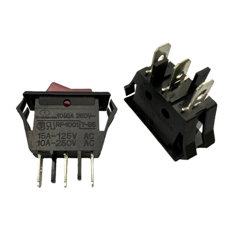 Illuminated Rocker Switch RF-1001-BR, 3-Pin, 2-Position, 10A
