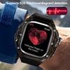 Rubber Modification Kit for Apple Watch Ultra 3 49mm Luxury Transparent Case Band for Iwatch Ultra2 1 49mm Fluororubber Mod Kit