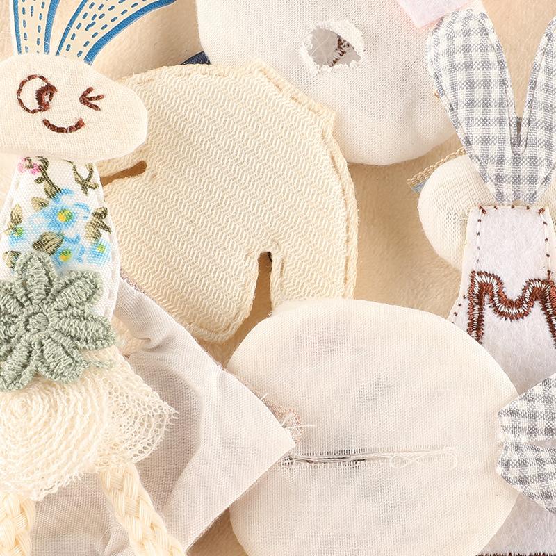 Embroidery Label Decorative Jewelry Doll Rabbit Three-dimensional Patch Sticker Clothing Accessories DIY Hand-embroidered Cloth Label