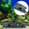 Simulation Resin Hide Boat Fish Tank Aquarium Ornaments Decor