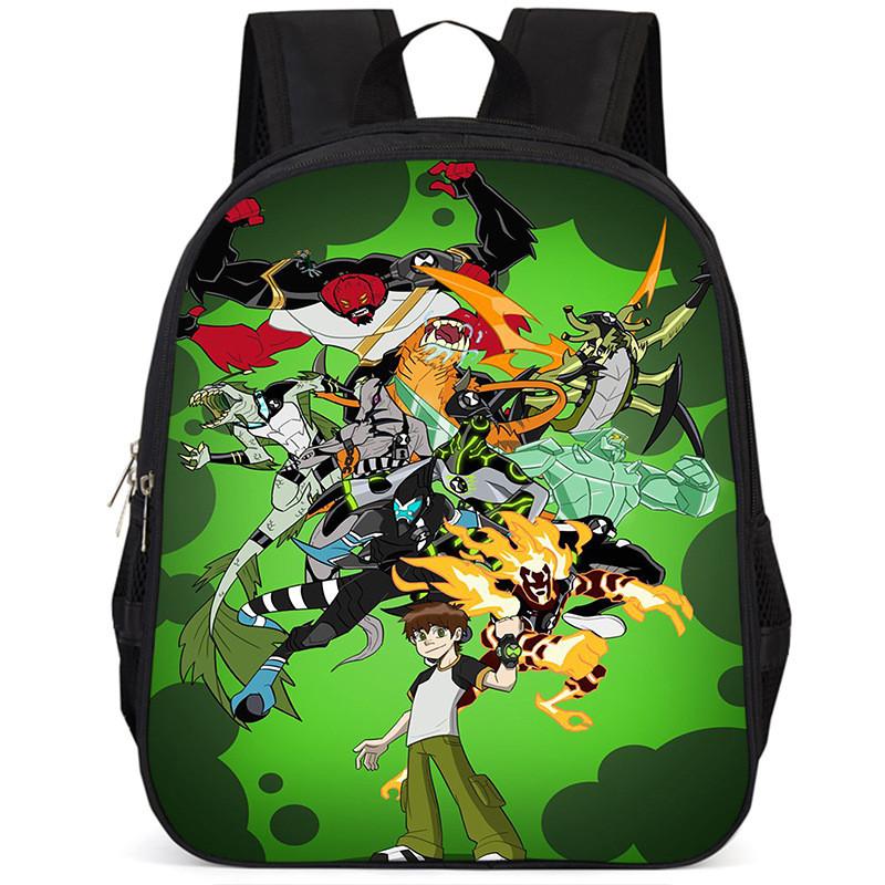 Ben10 15-inch Large Capacity Lightweight Oxford School Backpack For Kids