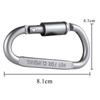 1Pcs Carabiner Travel Kit Outdoor Survival D-Ring Locking Carabiner Clip Aluminum Alloy Climbing Keychain Hanging Hook Buckle