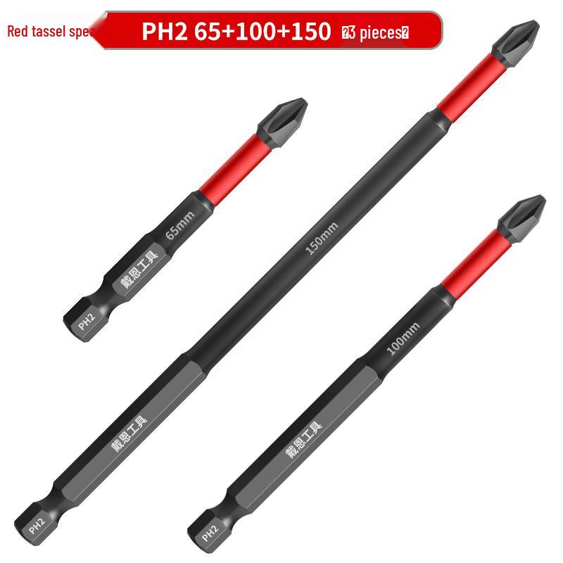 PH0 Tungsten Steel Phillips Bit: Magnetic, Impact Resistant, Non-Slip Screwdriver, Hex Shank for Electric Drill
