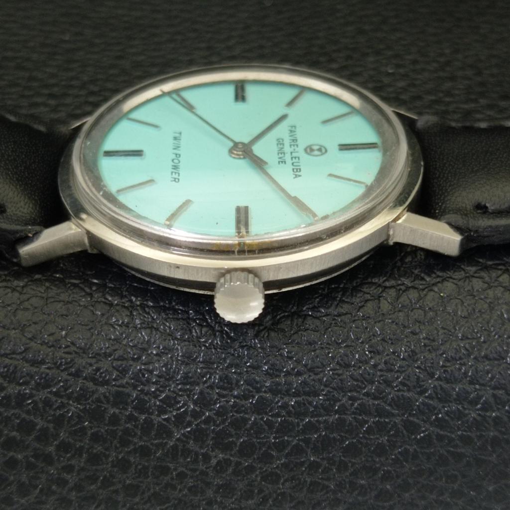 SWISS VINTAGE FAVRE LEUBA TWIN POWER 253 HAND-WINDING MENS WATCH A702050-5 R208-a702050