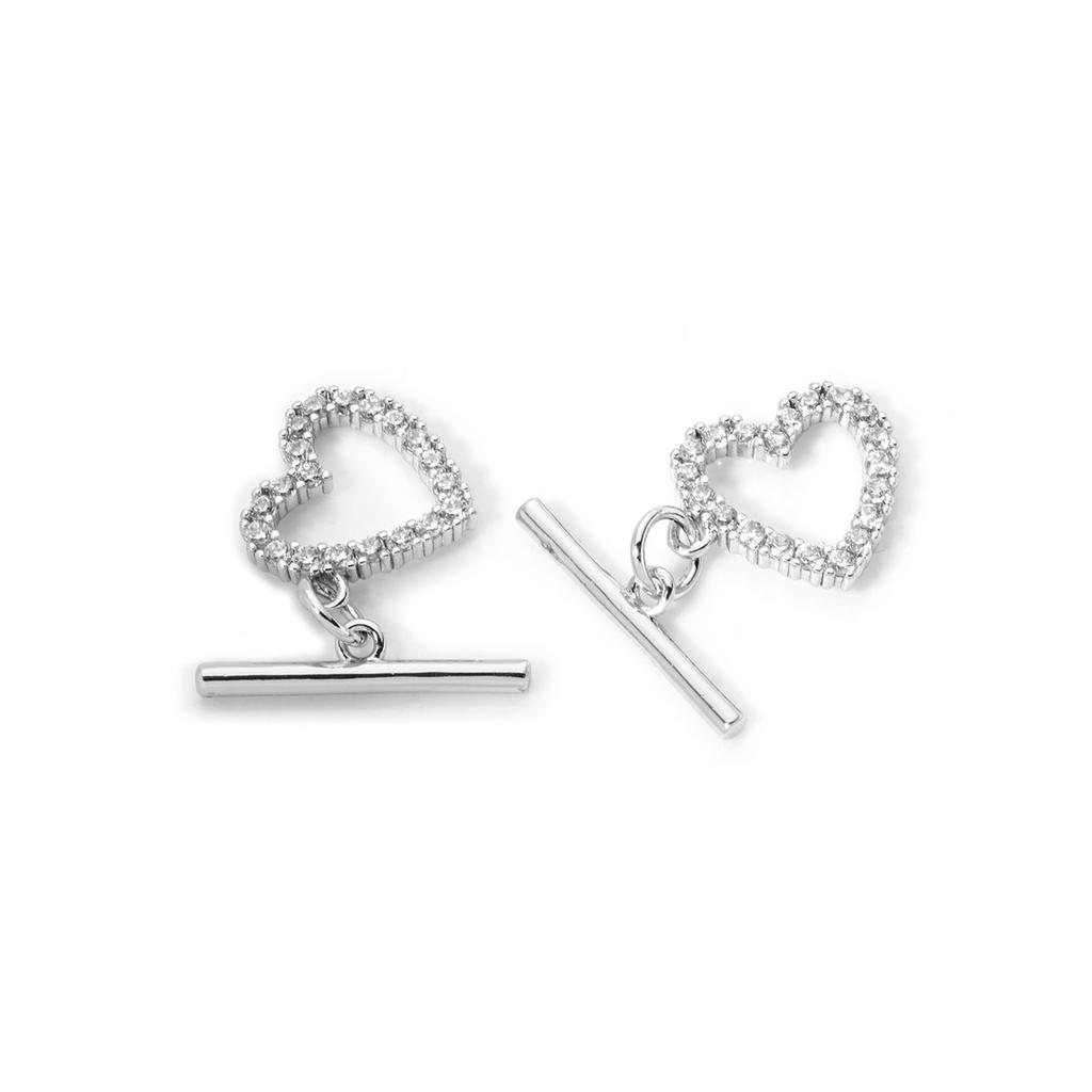 2/4/8 Sets OT Brass Toggle Clasps Round Heart Jewelry Clasp Connector For Necklace Bracelet Making Accessories DIY Fittings