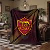 Coperta in Pile Tema AS Roma Morbida e Accogliente Coperta in Peluche per Camera da Letto Divano Viaggio