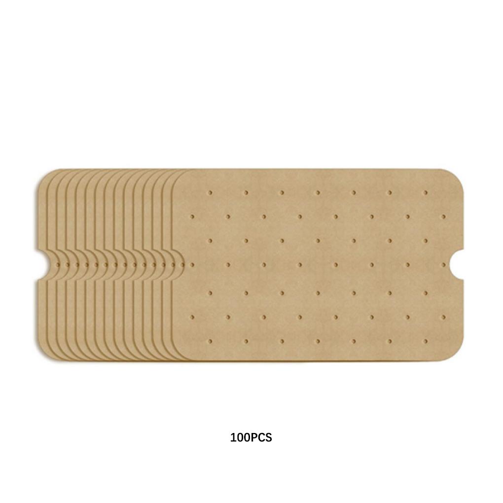 Packung mit 100 Heißluftfritteusen-Einlagen Backofen Hamburger Sandwich Keks Ölpapiere Haushalt Café Bäckerei Küche Grillzubehör