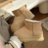 Snow Boots Women's New Winter Platform Cotton Shoes Piled and Thickened Short Boots Non-slip and Warm