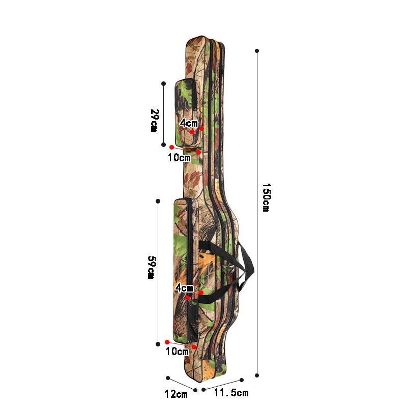 Brangdy Foldable Double-Layer Fishing Rod Bag