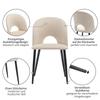 Dining Set, 140x80cm Dining Table with 4 Chairs, Velvet Dining Chair with Diamond Pattern, Beige Velvet, MDF Table Top in Grey, Black Table Legs