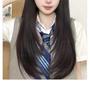 Women's Black Long Straight Wig with High Layer Bangs – Natural Daily Comic Style
