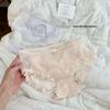 Women's Spring and Summer Mesh Ice Silk Cross Hollow Butt Extended Antibacterial Crotch Waist Triangle Underwear
