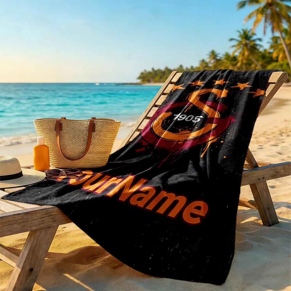 Galatasaray Customized Name Beach Towel Super Soft Absorbent Portable For Swimmingbeachcamping Travel Beach Accessoriesgym