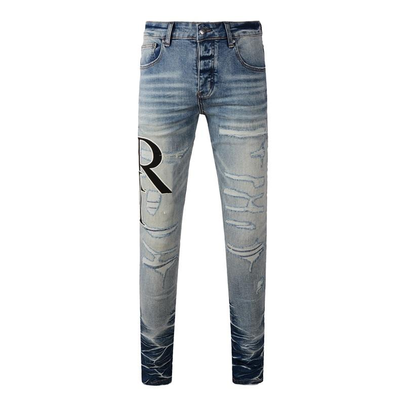 STREETRICH Fashion Americans Brands Men's Jeans Luxury Streetwear Holes Long Trousers Quality Male Stretch Slim Pants Skinny Trousers