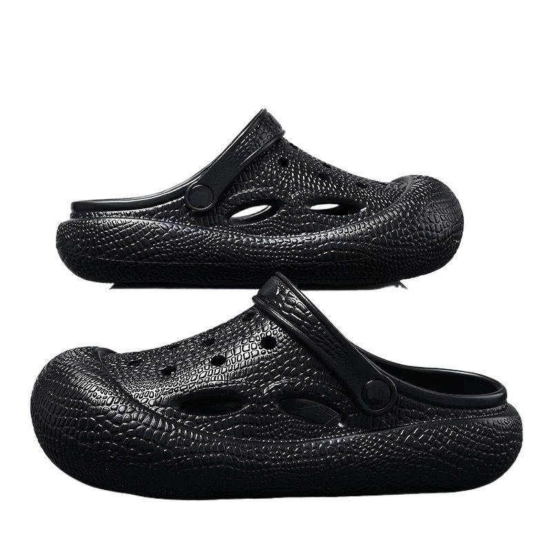 Strandlochschuhe Herren Sommer neu Oberbekleidung Sport atmungsaktiv rutschfest desodorierend dicksohlig Fahr-Taschenkopf-Slipper