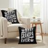 Best Grandparents Ever Cushion Cover Natural Linen Organic Fabric DoubleSided Printing Couch Pillow Covers Home Decor