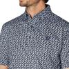 FootJoy Men's Floral Print Short Sleeve Button-Down Golf Shirt, Navy, Size M (FJ-S25-S14, 34559-M)