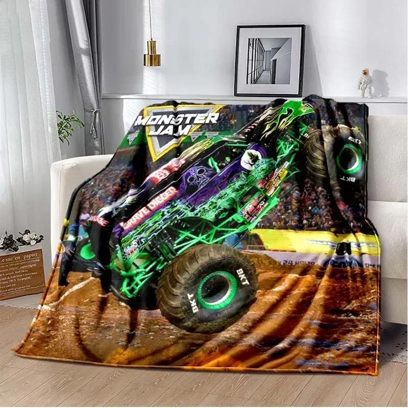Monster Jam Grave Digger Truck Hot Wheels Sofadecke, leichte warme Isolierdecke, Bett, Büro, Auto, Knieschützer, Überwurfdecke