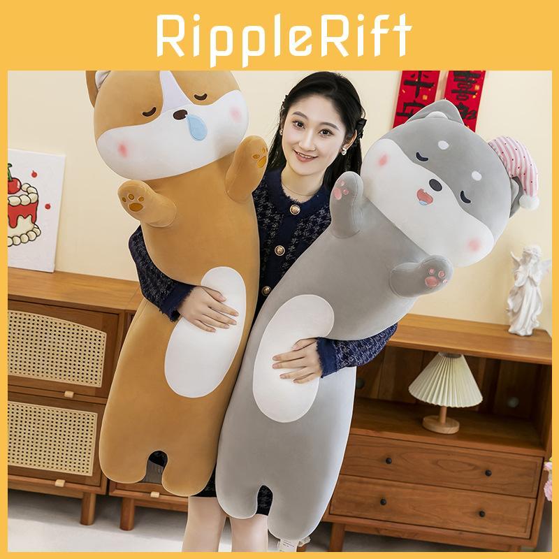 Sleeping Cap Shiba Inu Dog Plush Toy Stuffed Pillow Animal Doll Decor Bedroom