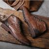 Boots Men's Boots Large Zippered Short Boots Men's Shoes Autumn Winter High Top Shoes Desert Work Boots