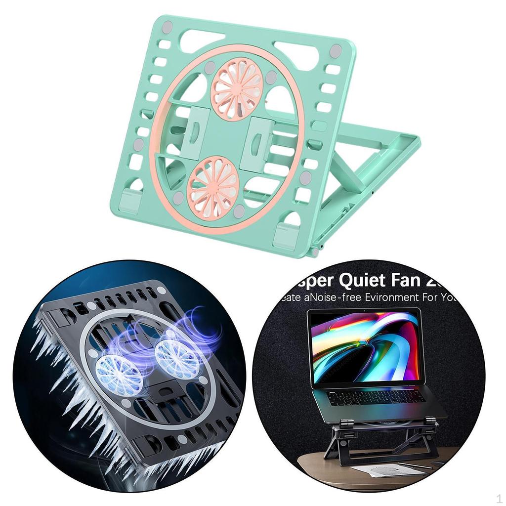 Laptop Cooling Pad with 2 Fans Light-Weight Cooler Stand for Notebook