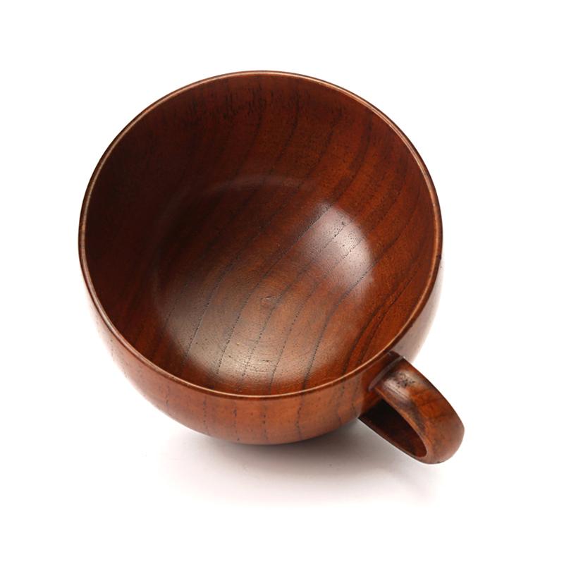 Wooden Cup Japanese Style Tea Mug Natural Wood Water Cup Kids Juice Milk Drinking Cup Coffee Mug Teacup 200ML Home Drinkware