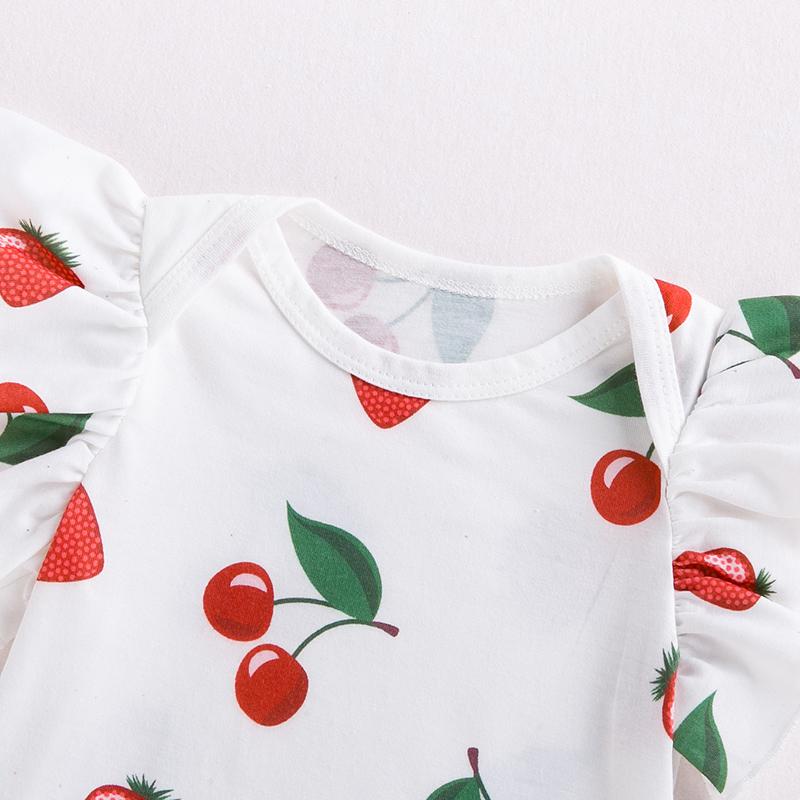 Baby Romper Summer Newborn Clothing Fruit Printed Short Flying Sleeve Romper
