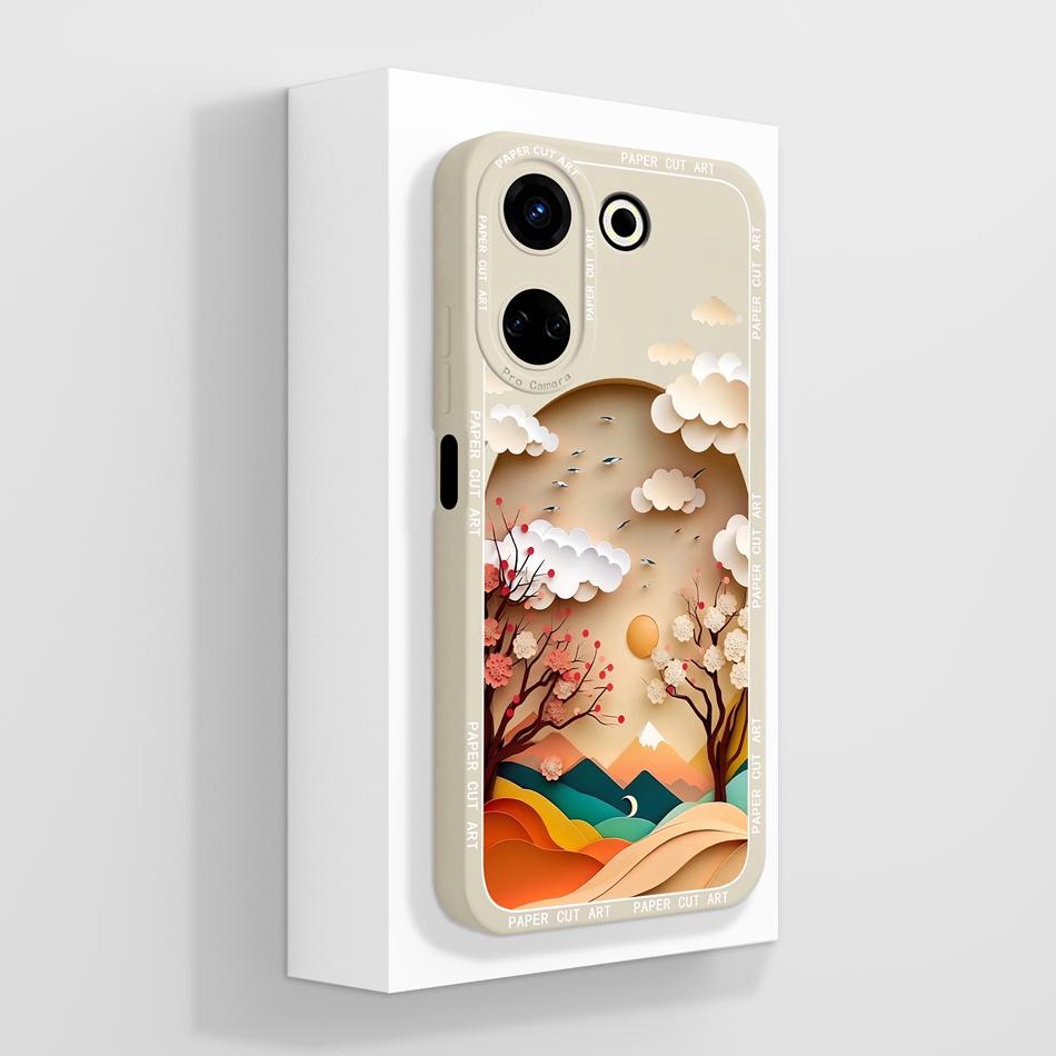 For Tecno Camon 20 Phone Cases Artistic Style Full Protection Soft Liquid Silicone Back Cover For Tecno Camon20 4G Funda Coque