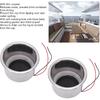 Akozon Luminous Cup Holder Insert, 2Pcs 8 LEDs Drink Holder With Draining Hole for Marine Boat Car (Green LED)