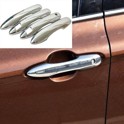 For Toyota Camry XV70 2017 2018  Car Exterior ABS Chrome Smart Key Hole Side Door Handle Cover Trim Molding With Holes