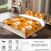 3-piece Halloween themed cute ghost pattern printed down duvet cover (1 piece set+2 pillowcases, no core) couple bedding set