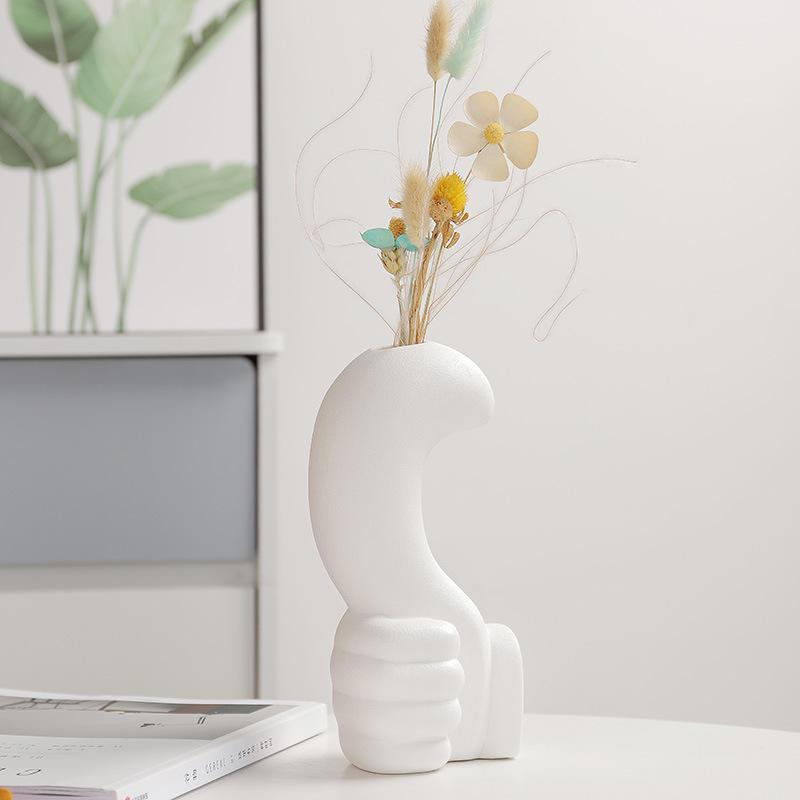 Vasă din ceramică creativă nordică Thumb Body Art Decor pentru casă Decor modern vază într-un decor simplu al camerei